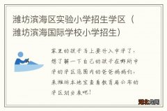 潍坊滨海国际学校小学招生 潍坊滨海区实验小学招生学区